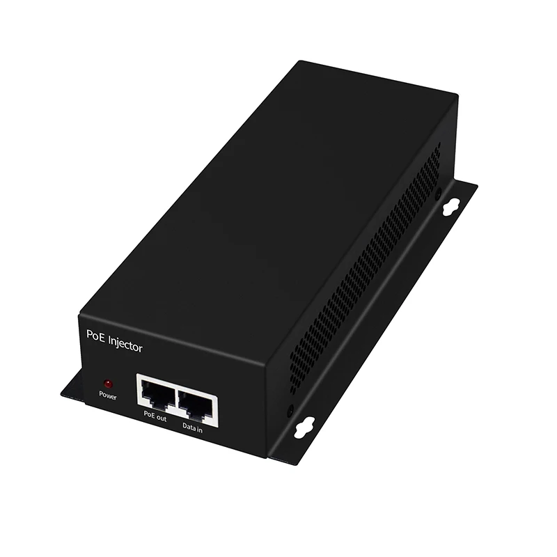 Sunsoont 10g 90W Single Port 802.3 at/bt Full AC100-240V Network POE Switch 10g 5g 2.5g Adapter POE Injector