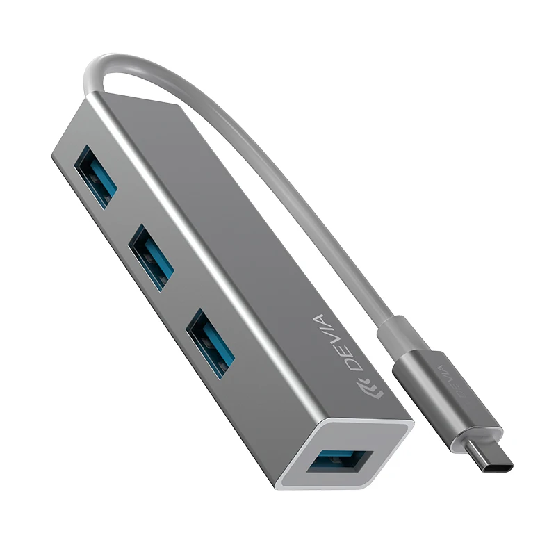 Devia 5Gbps/s Fast Speed USB 3.0 Type-c 3.1 to RJ45 USB 3.1 HUB for Usb Keyboard Mouse