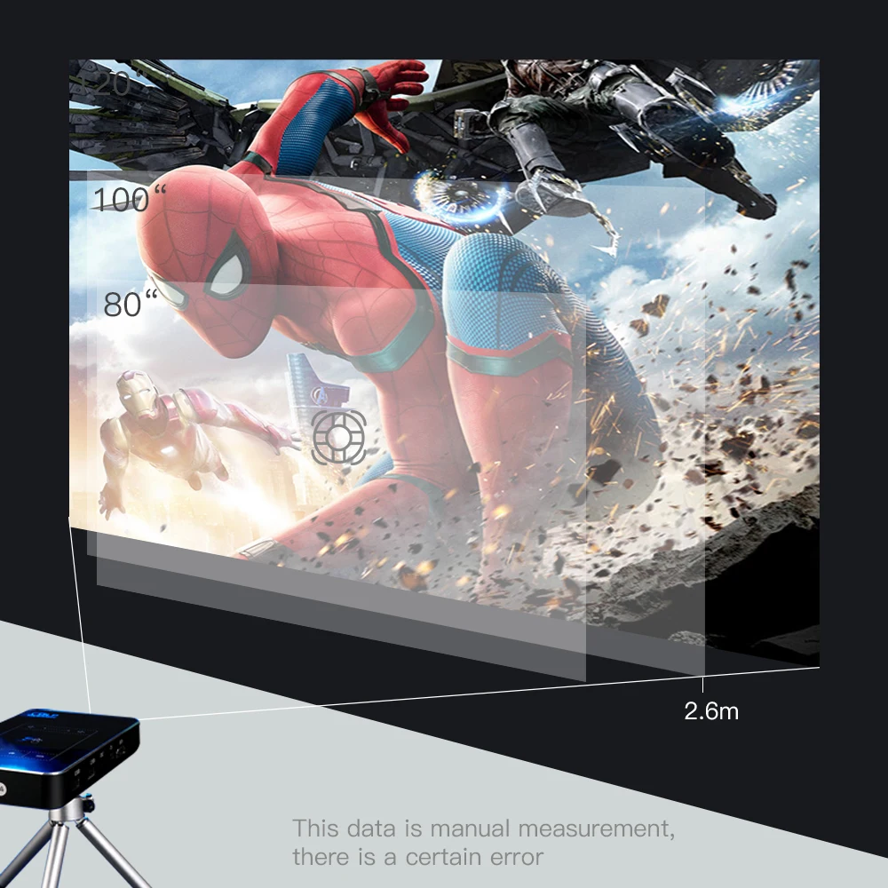 Dlp Wi-Fi Pico Mini 4K ручной проектор 1920X1080P телефон Proyektortouch Panel Touch Pad Портативный для