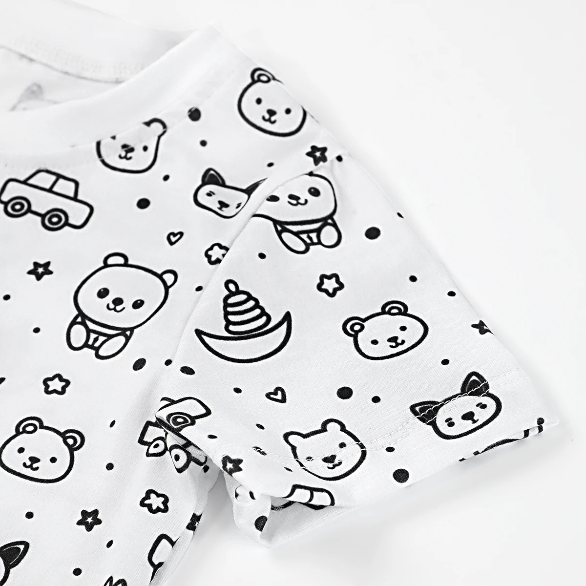 50% off Kids DIY Hand Painted Homewear Set Short sleeve and Shorts Colouring Pajama Sets for Boy and Girl