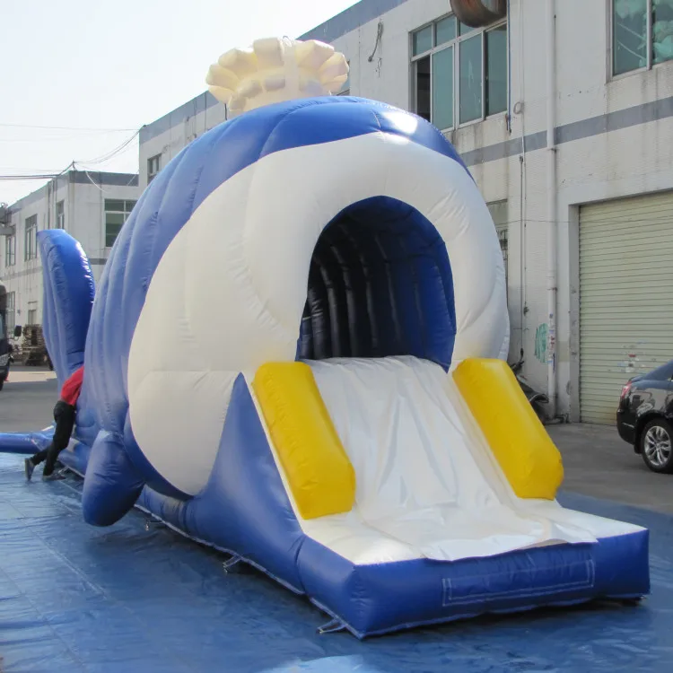 inflatable mini whale water slide inflatable shark model for kids playground outdoor