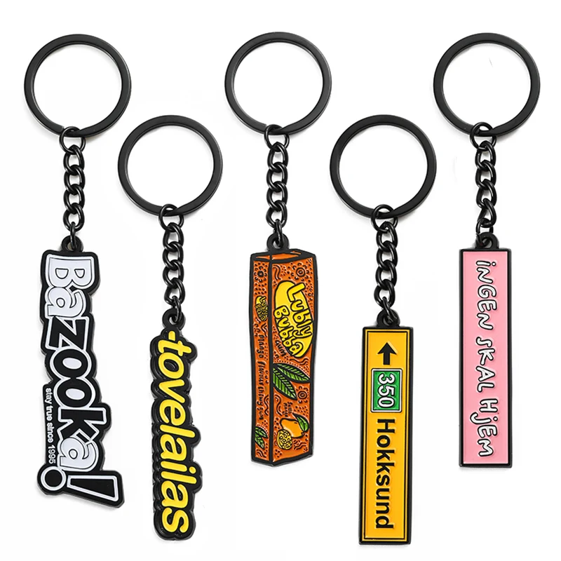 Your Own Customised Key Rings 2d 3D Letter Zinc Alloy Metal Soft Enamel Key Chains Wholesale Factory Custom Keychain with Logo