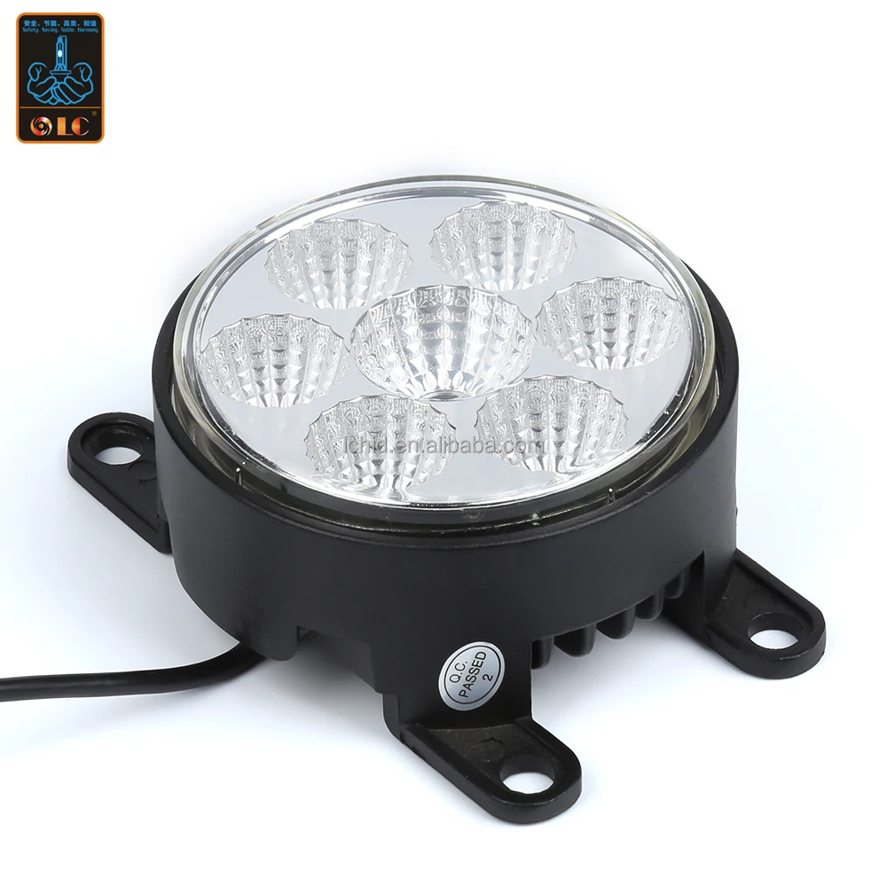 LC 2021 Round Mini Motorcycle Car Laser Led Driving Fog Light Unique Design Super Bright Off Road Yellow White Dual Color 13W
