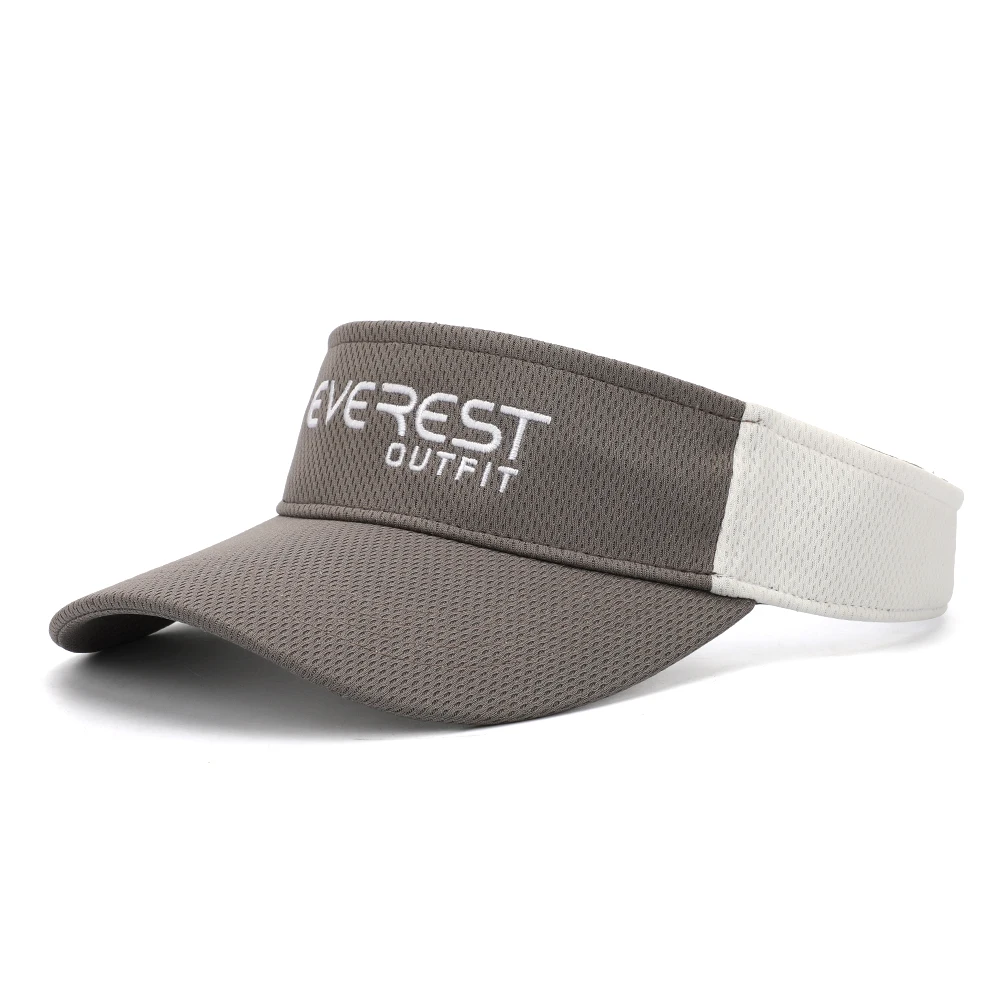 China Best Hook And Loop One Size Fit All Health Embroidery Logo Two Tone Sun Hat Ventilated Breathable Hole Visor Hats