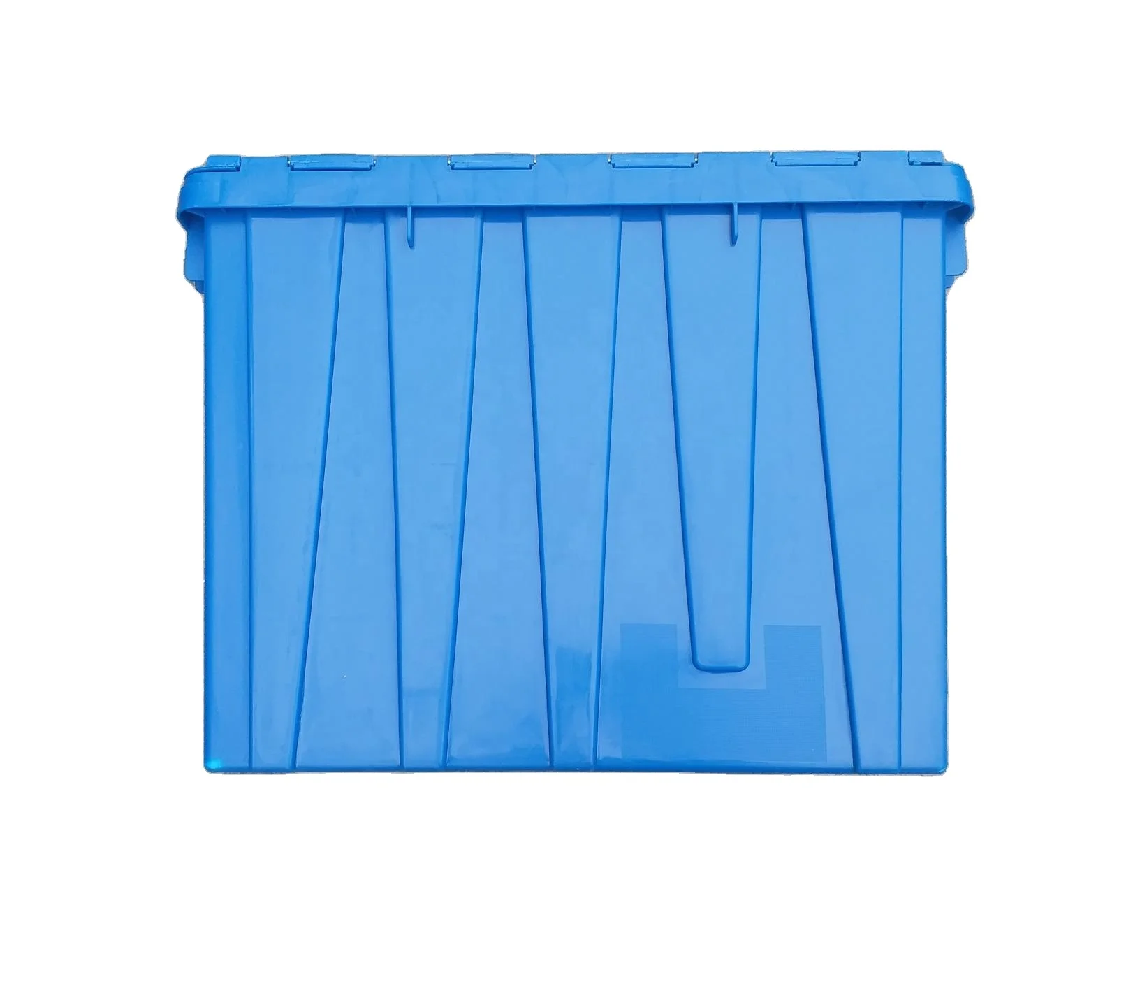 cheap price 600x400x450 mm Wholesale Plastic Large Moving Boxes Hinged Storage Container Nested And Stacked Storage Boxes