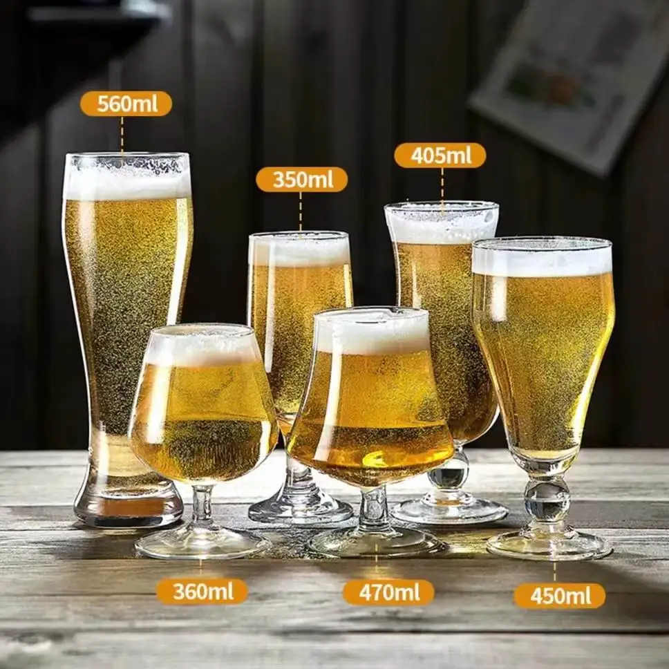 450ml Juice Goblet Wholesale Milkshake Dessert Slushy Glass Cup With Short Stem Unique Craft Beer Stemware Stemmed Tumbler 60547