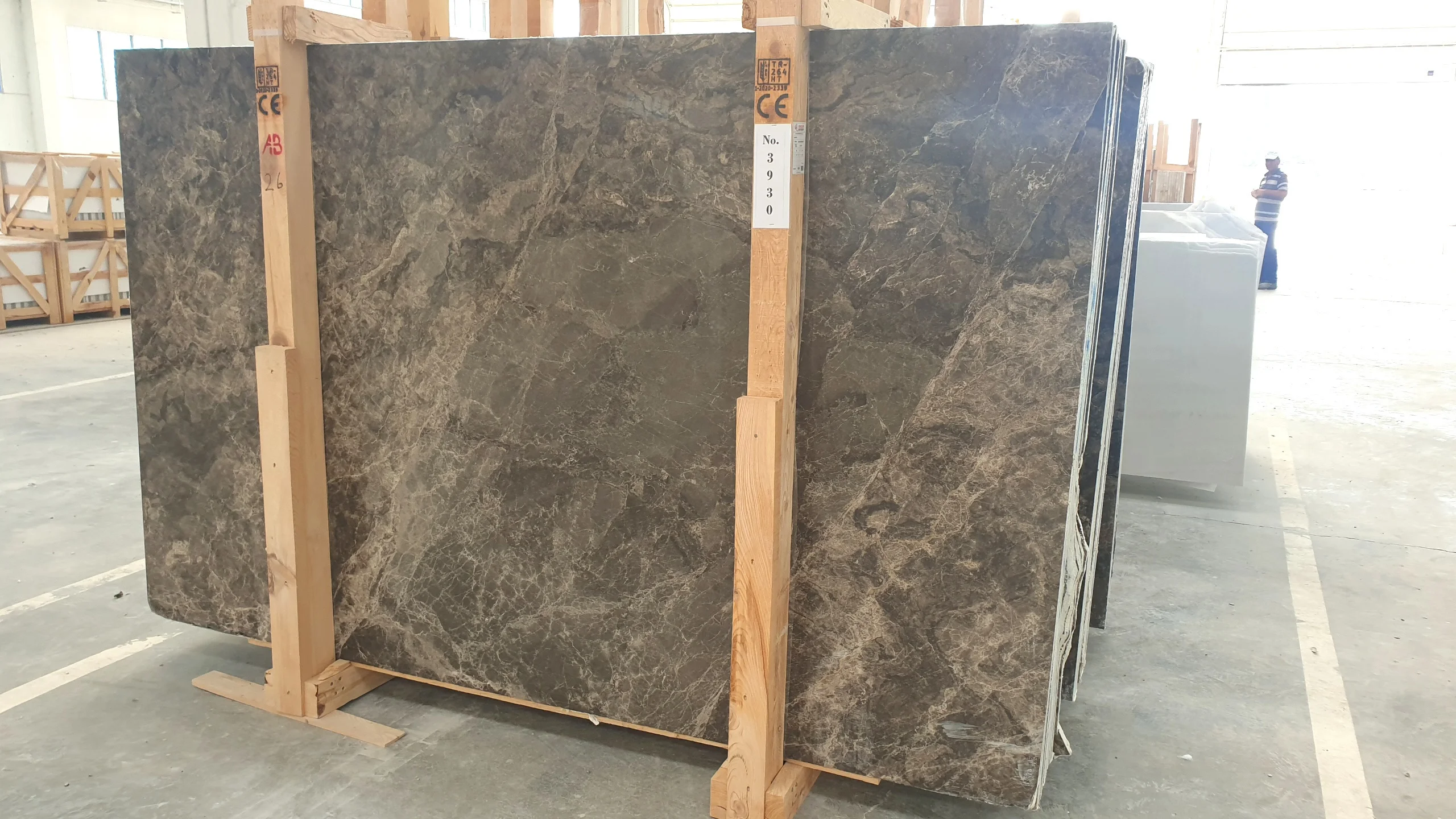 2024 Premium Quality Luxury Marble Dark Emperador with Exotic Natural Finish 2cm Thick Polished Slab Made in Turkey-CEM-SLB-39