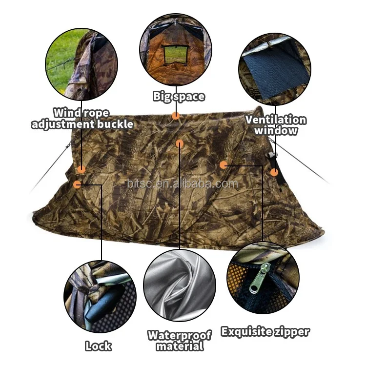 single person small volume and weight pop up safari tent outdoor office home