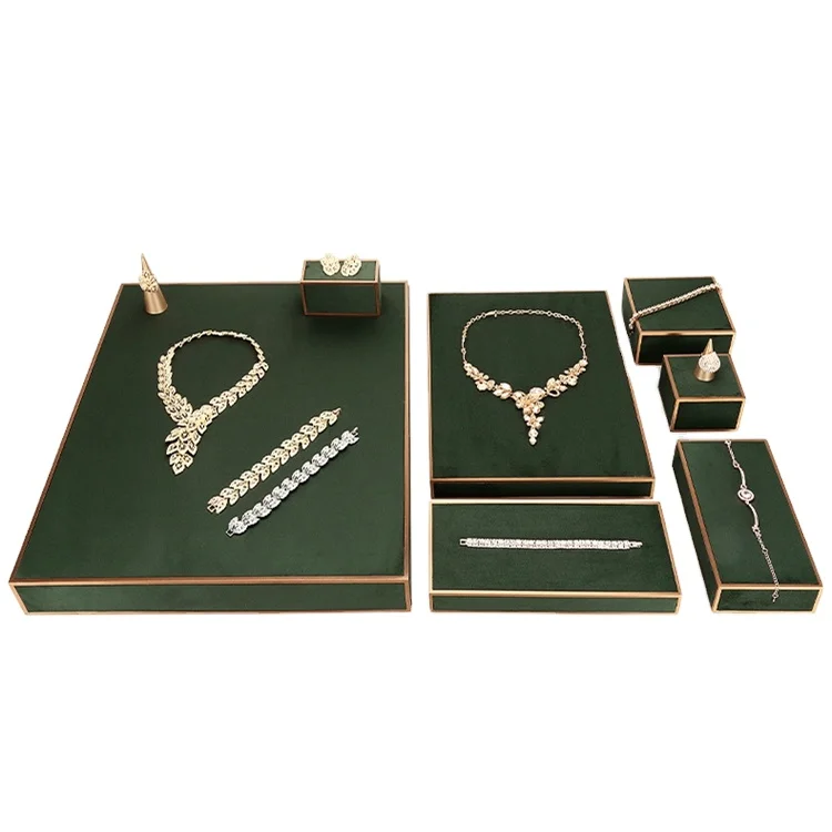 Jewelry Stand 3 Tier Towers Tree Jewelry Organizer with Metal Rack and Paulownia Wood Storage Base Necklaces Bracelets Earrings