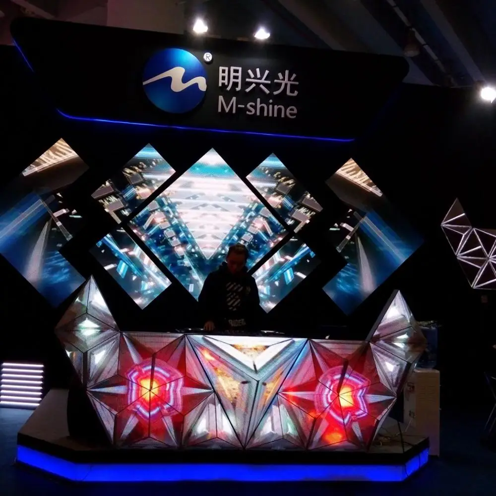 M-shine лидер продаж креативная нерегулярная светодиодная диджейская будка для мероприятия