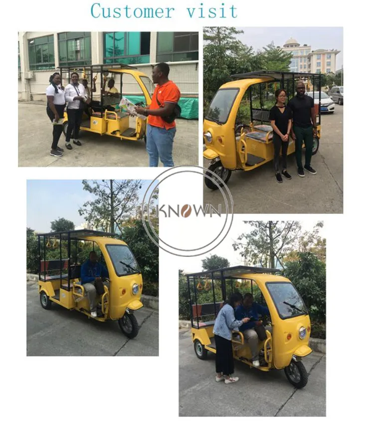 
6 Passenger Electric Tricycles Adult Tuktuk scooter Rickshaw Low Price CE Approved 