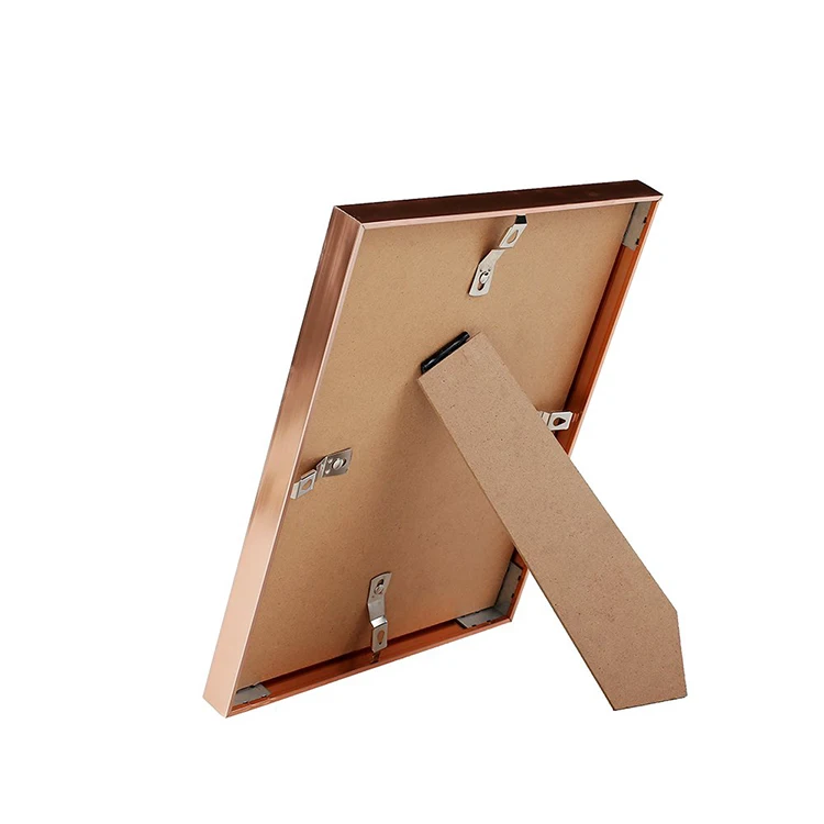 Metal Wall Simple Pink Picture Photo Frame With Mat Table Home Decoration