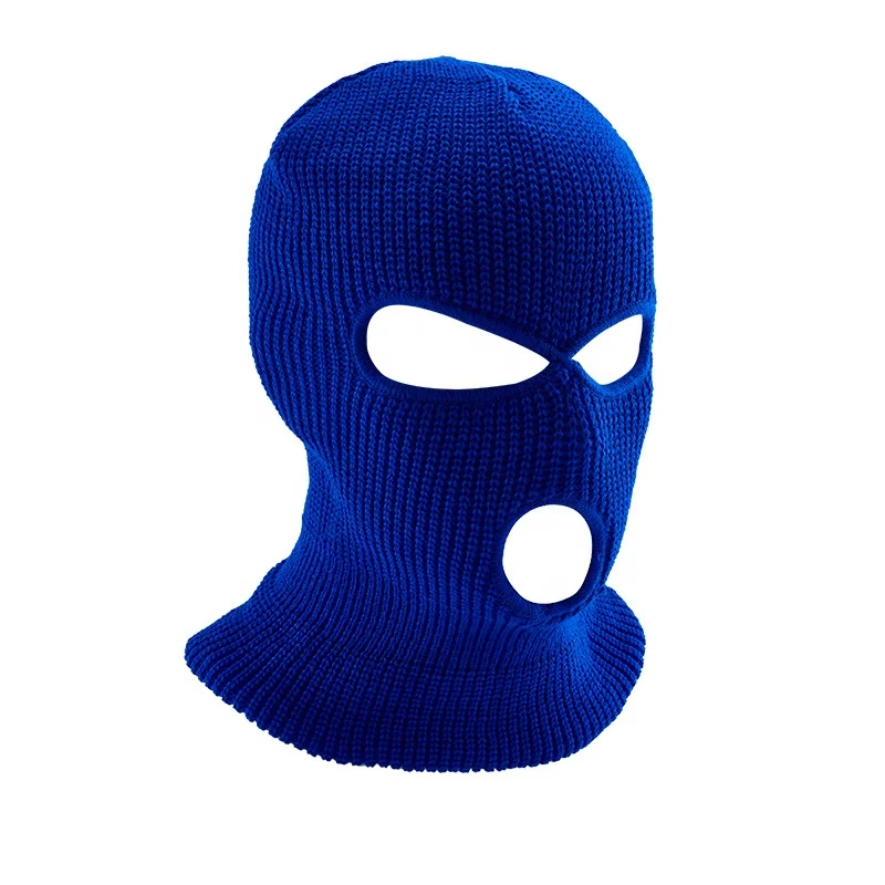 Amazon Hot Selling Winter Anti-cold Riding Mask Outdoor Sports Knitted Designer Neon Balaclava Three Hole