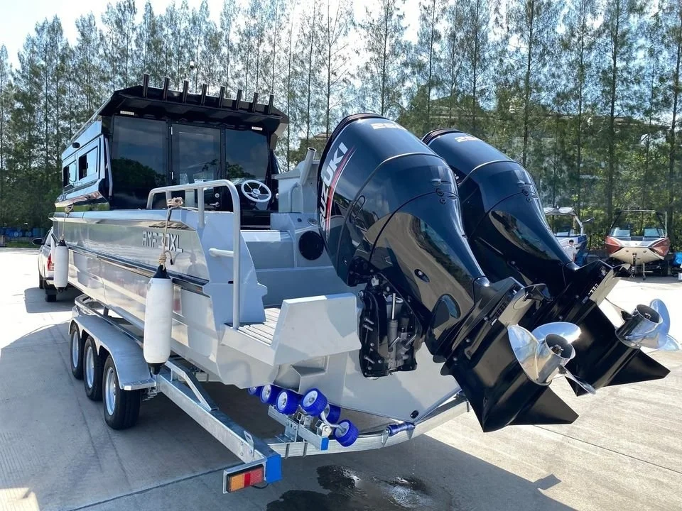 30ft 9m fully welded Sport Watercraft Offshore Leisure Yacht Cabin Speed Boat aluminum fishing boat  for Cruising