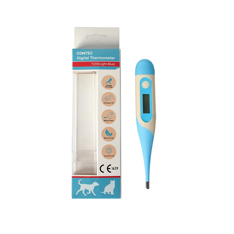 CE Approved Waterproof Flexible Digital Veterinary Instrument Horse Cow Dog Thermometers for Animal Pets