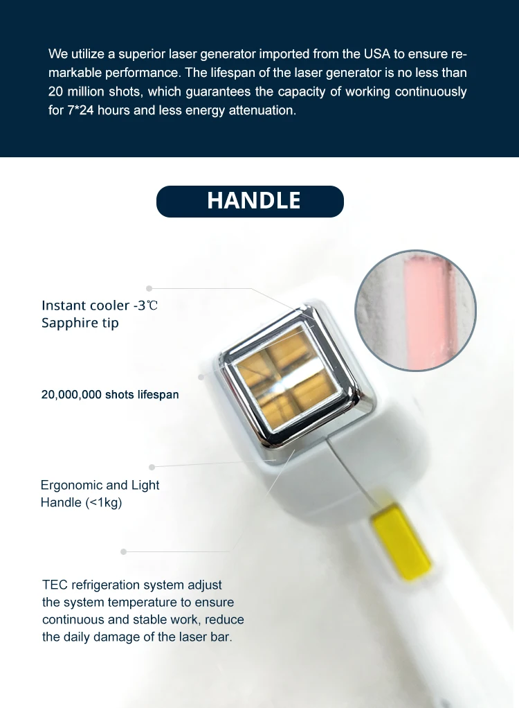 Promotion Price Portable Painless Triple Wavelength Diode Laser Hair Removal For Dark Skin