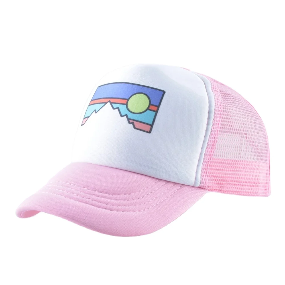 Lovely Baseball Caps Children Trucker Bone Hip Hop Cap Fox Pattern Snapback Girls Sun Hats For Boys Outdoor Mesh Caps