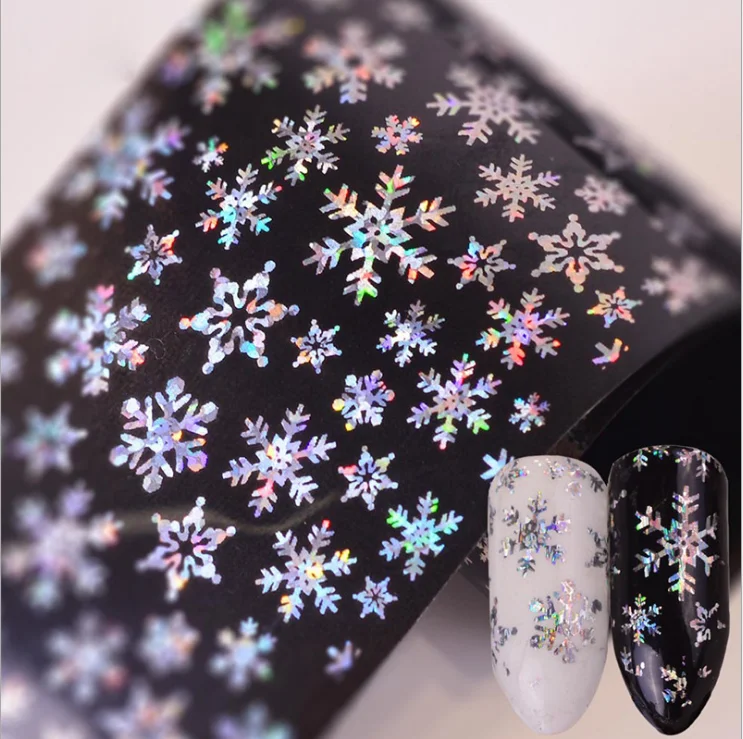 
Nail Christmas series starry sky sticker 100*4cm laser snowflake nail starry sticker DIY decorative nail sticker 