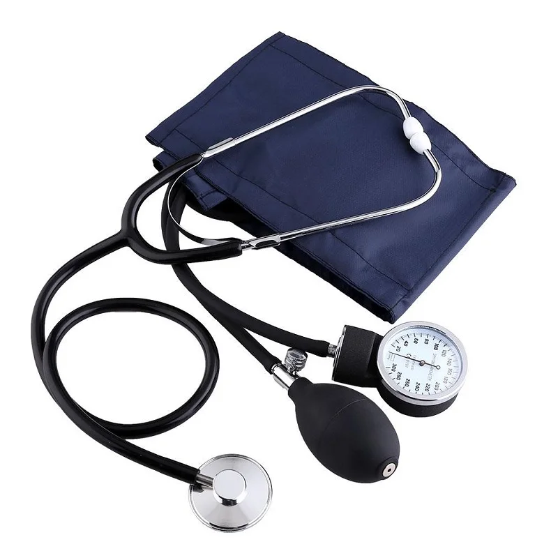 Hospital Single Head Dual Head Stethoscope Manual Tensiometer Aneroid Sphygmomanometer With Stethoscope