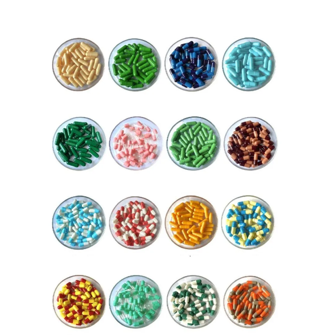 Customized Colorful HPMC Capsule pill Size 000 00 0 1 2 3 4