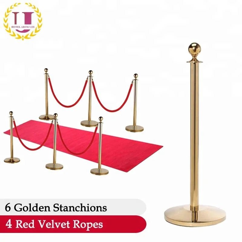 Wedding Supplies Queue Rope Barrier Red Carpet Poles