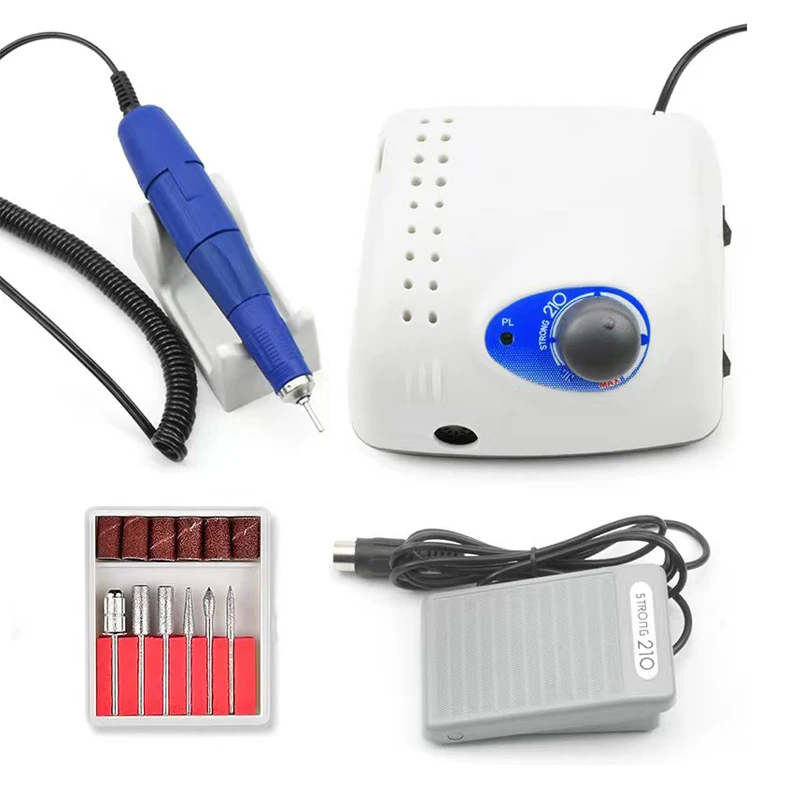 High Quality 35000 rpm Nail Polisher Manicure Nail Grinding Equipment Micromoto Strong 210 Saeshin Nail Drill Machine