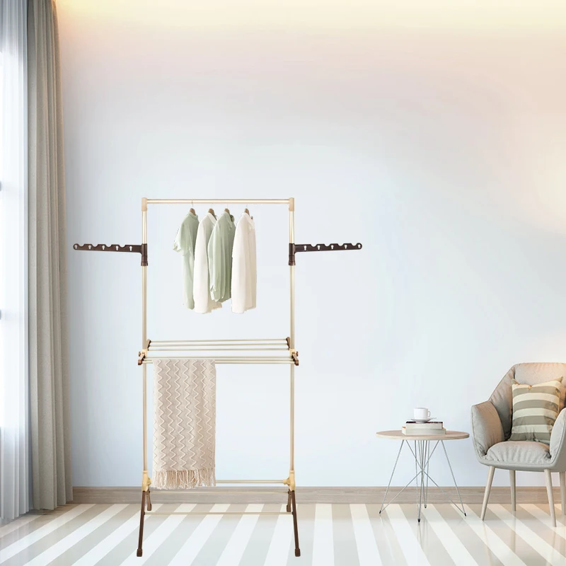Металлический Алюминиевый напольный Изысканное пальто вешалка для одежды стойки для одежды с верхним