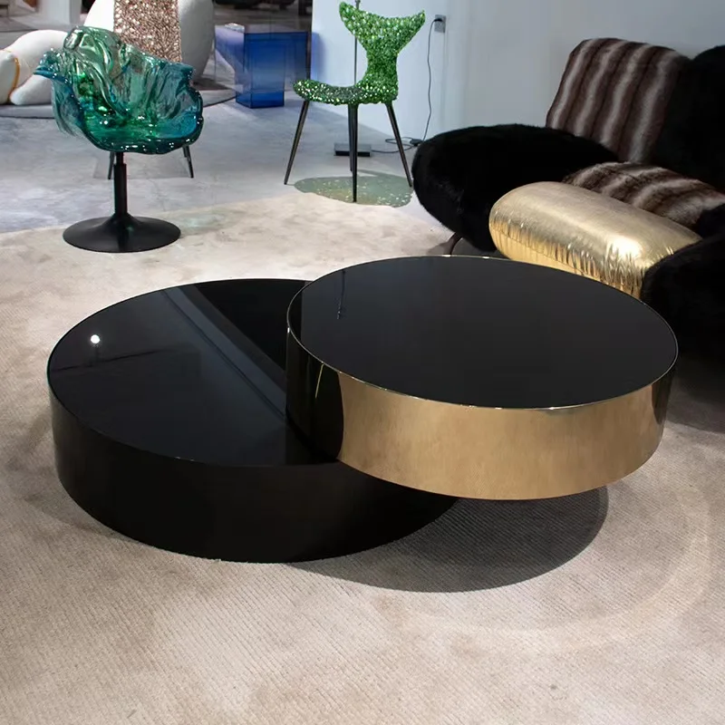 High Demanding Living Room Furniture Tea Tables With black High Gloss Side Table Nesting Coffee Table