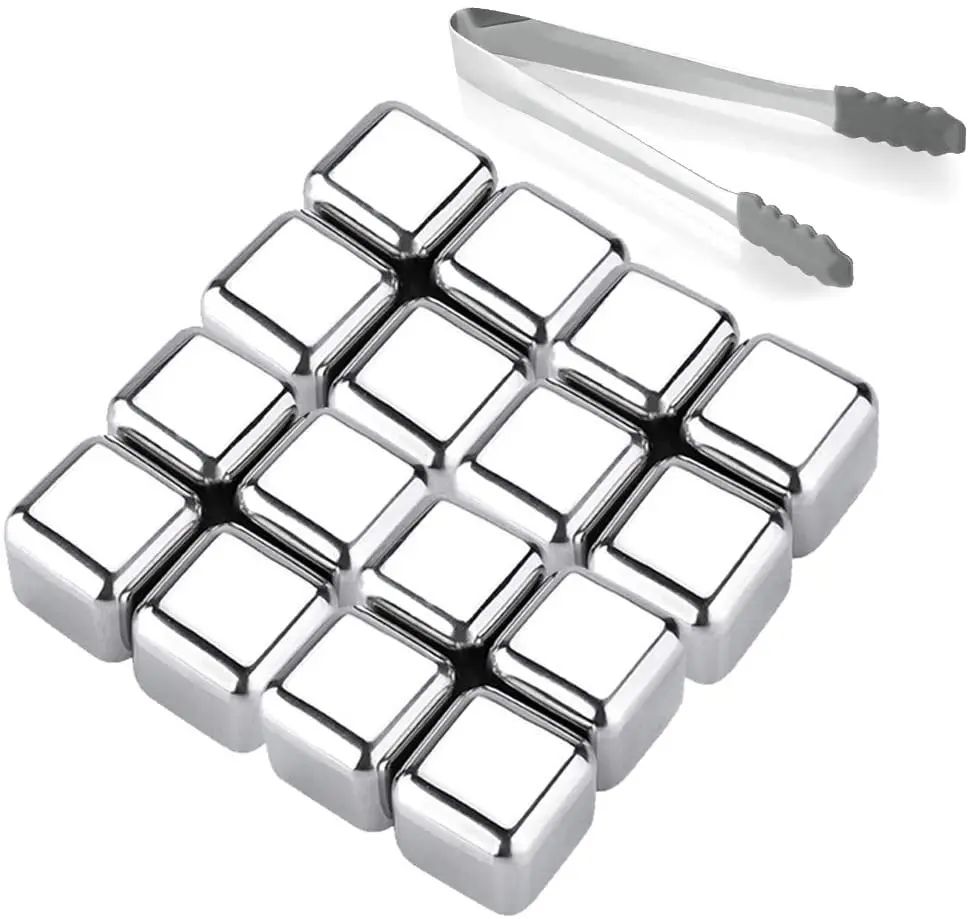Reusable 304 stainless steel ice cube Whiskey Stones