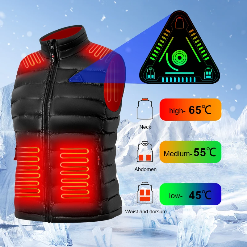 Функциональный жилет, спортивная зимняя куртка с подогревом, мужской жилет с графеновым питанием от батареи для мужчин