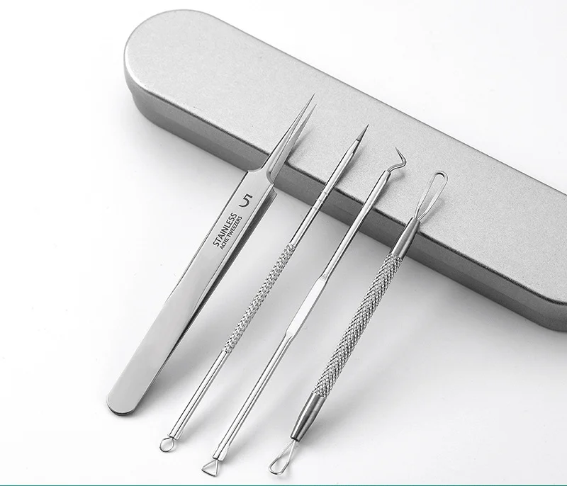 Factory Sale Stainless Steel High Quality Acne Needle Pimple Removal Facial Care Pointed Tip Blackhead Removal Kits