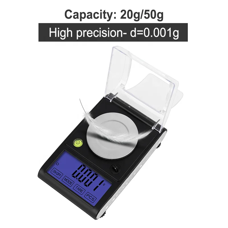 High quality jewelry weighing scale for gold digital pocket jewelry scale 0.001 g with lid jewelry weighing scale