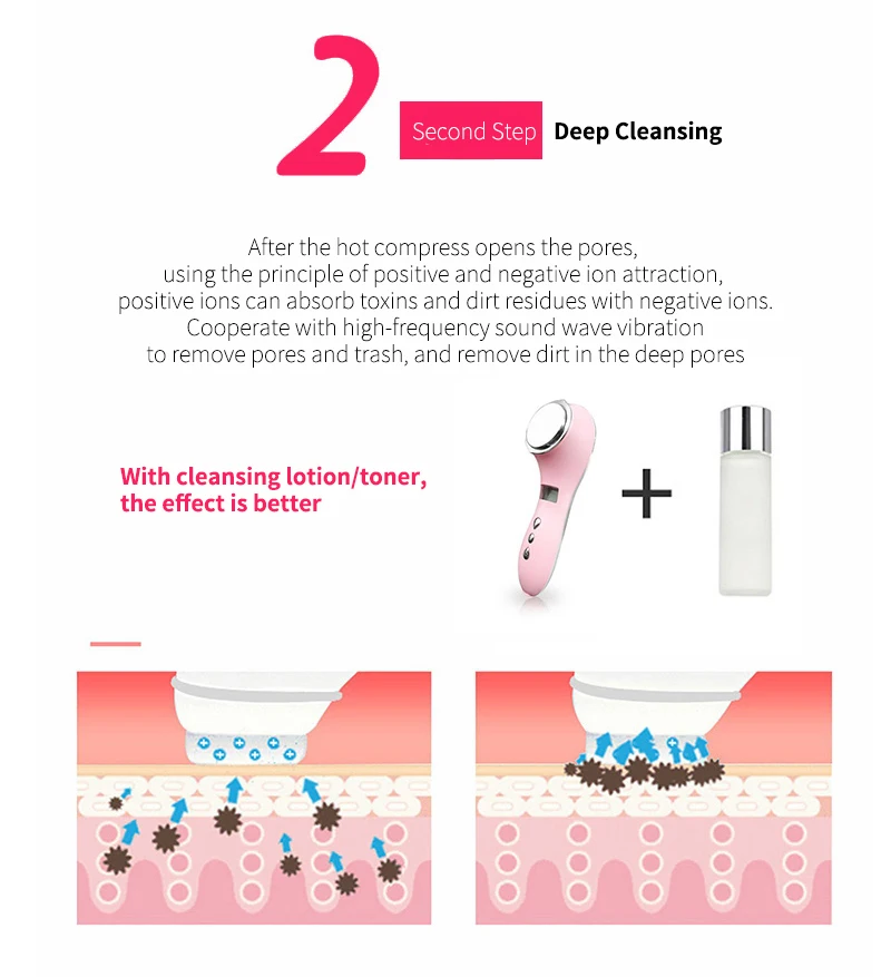 Face Lifting Vibration Red Blue LED Light Therapy Facial Skin Products Anti Aging Skin Rejuvenation Tightening Beauty Device