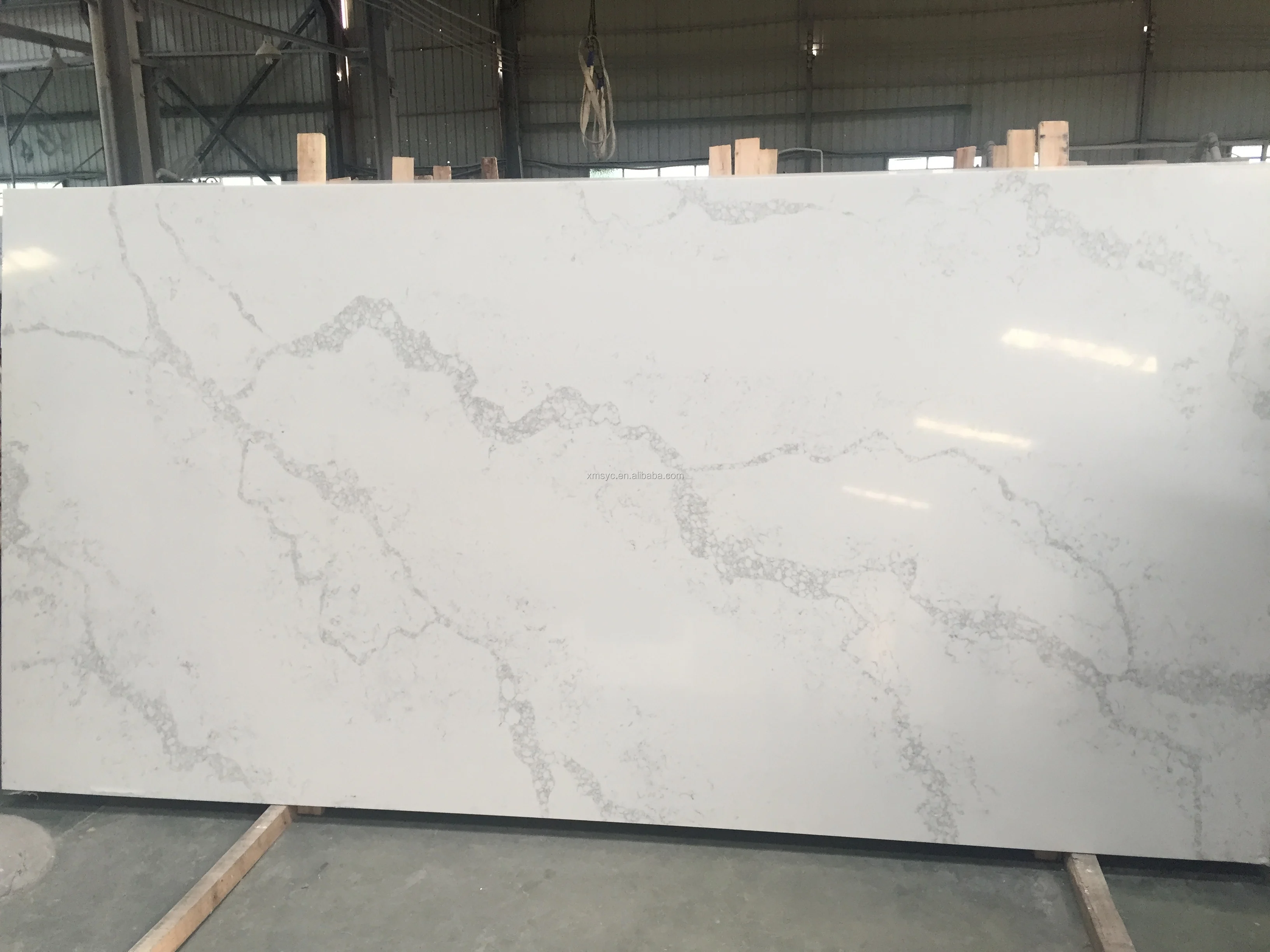 Calacatta White Marble Engineered Stone kitchentop countertop Artificial Stones Quartz Slab