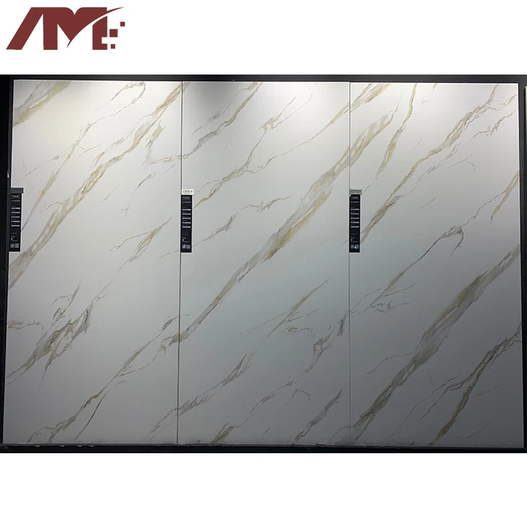 High Quality Glossy Polished Porcelain Sintered Stone Large Slabs Tile Wall Decorative Quartz Countertop
