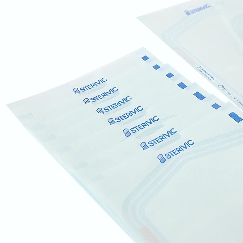 
2020 Hot Sale Medical Disposable Heat Sealing Sterilization Flat Pouch with Steam Indicator 