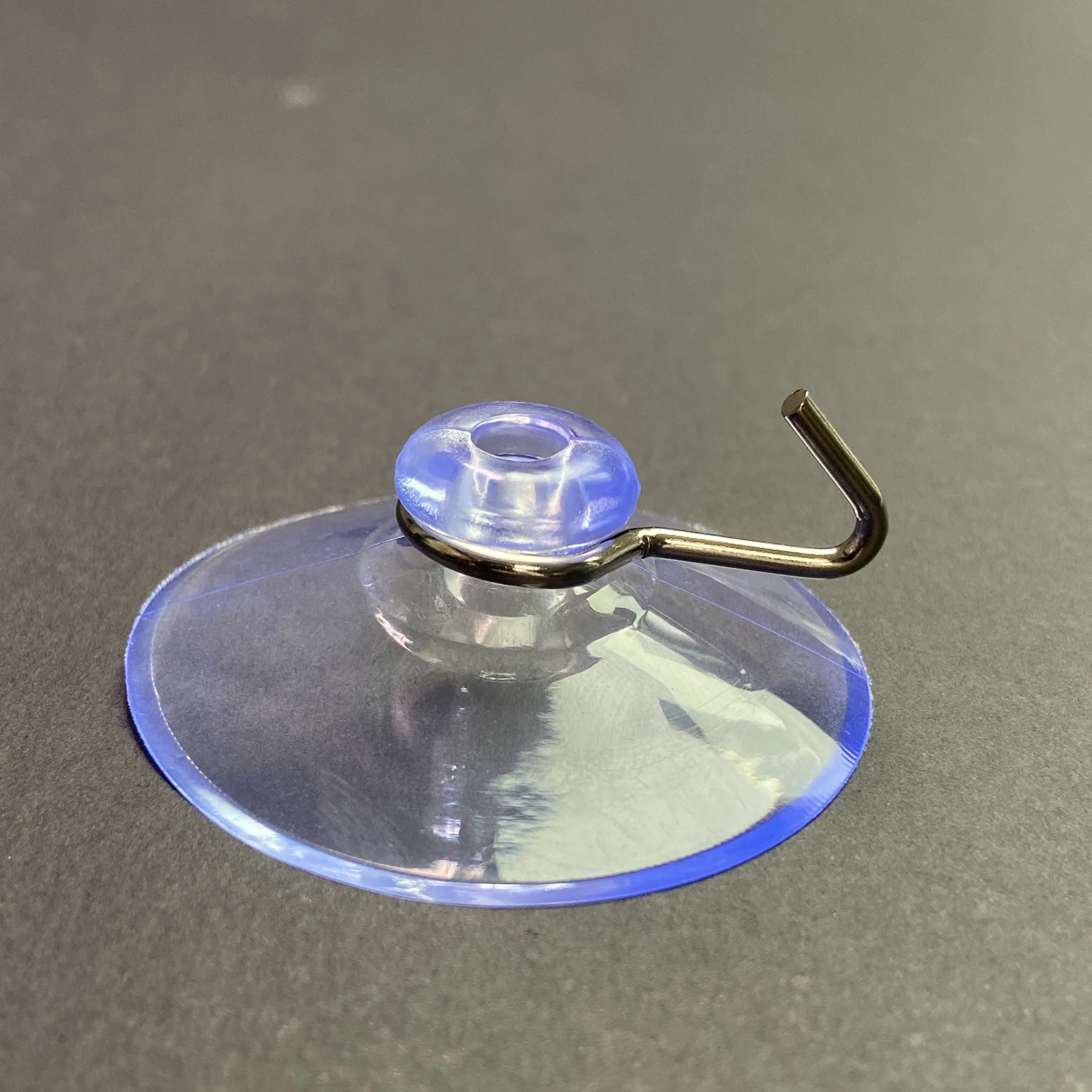 No-Punch Kitchen Sticky Hooks Glass Goor Hanging Silicone Sucker PVC Vacuum Suction Cup with Metal Hook