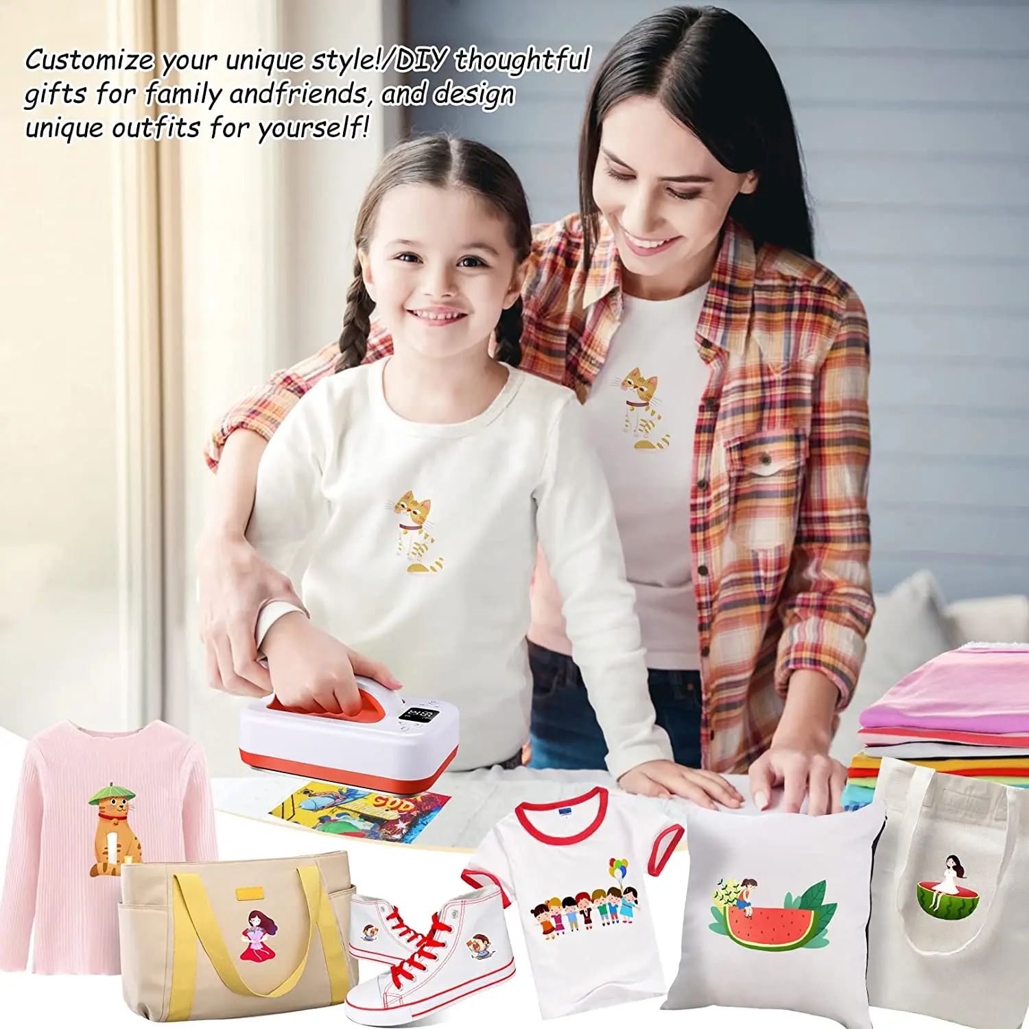 HP6 EASYCOUNT portable Flatbed cricut heat press machine  t-shirt printing machine press transfer all 5  in one Hot sell digital