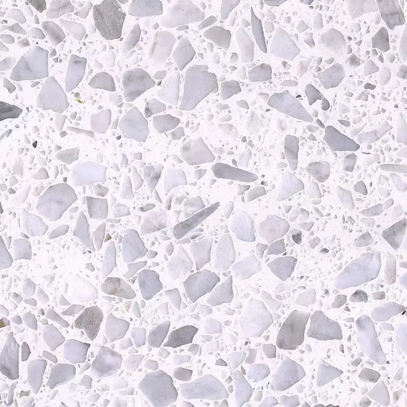 Cheap price marble chip cement white terrazzo grey tiles for floor for wall