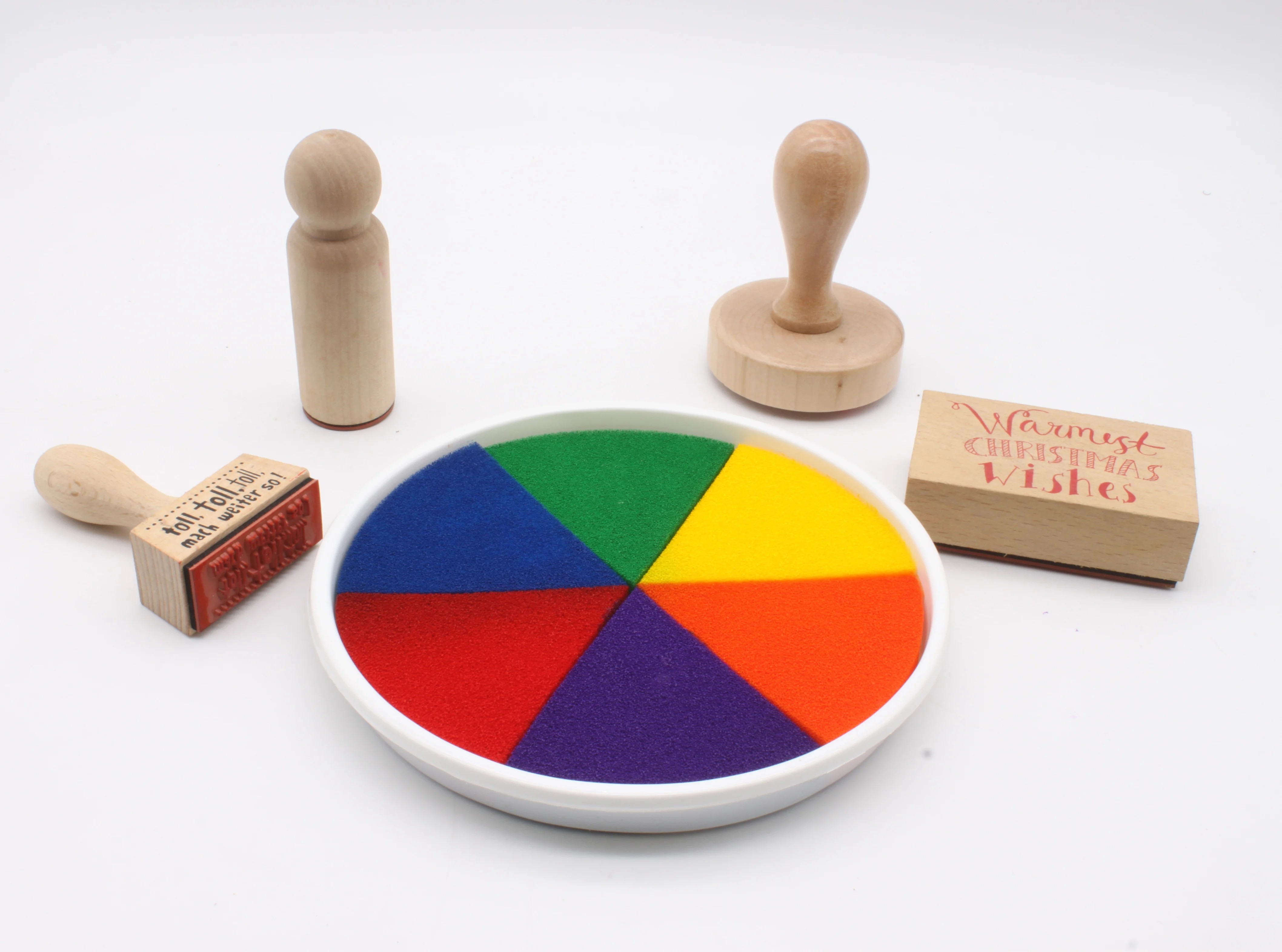 Craft Ink Pad Stamps Partner 6 Colors Rainbow Finger Ink pad for kids