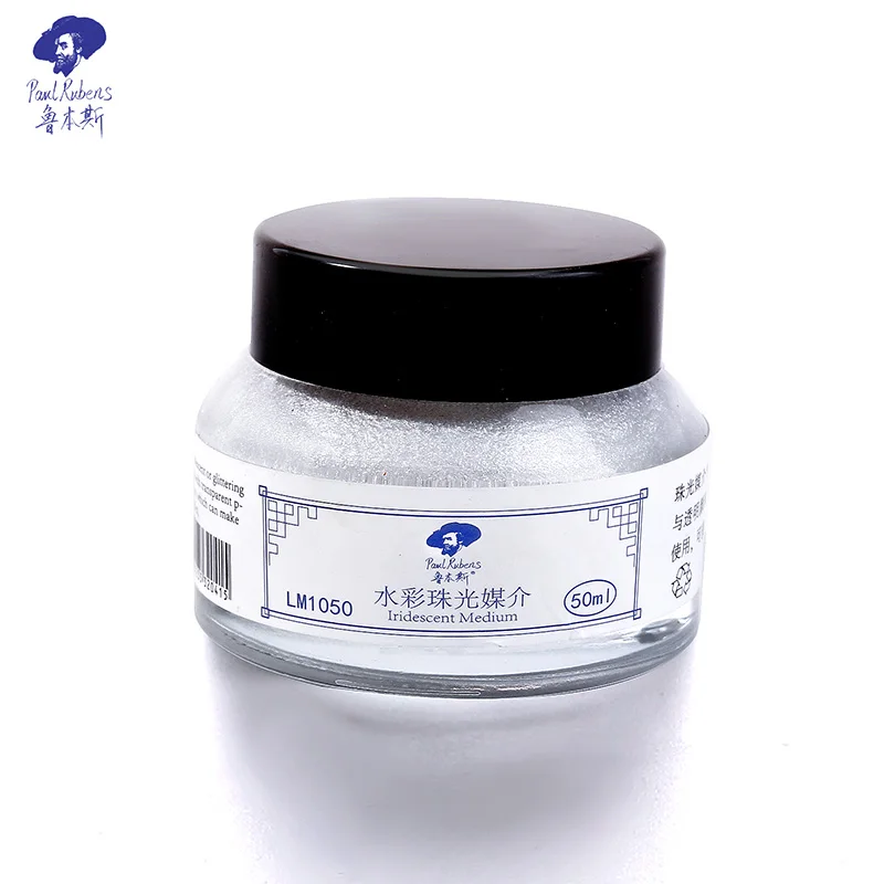 Paul Rubens Watercolor Paints Gouache Pearlescent Media Iridescent Medium Mix Painting Tools Art Supplies for Artist 50ml
