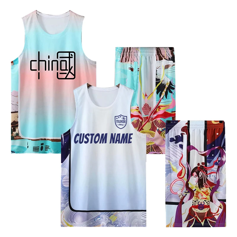 Custom Men Basketball Jerseys Printed Reversible Mesh Basketball Jersey Custom basketball jersey