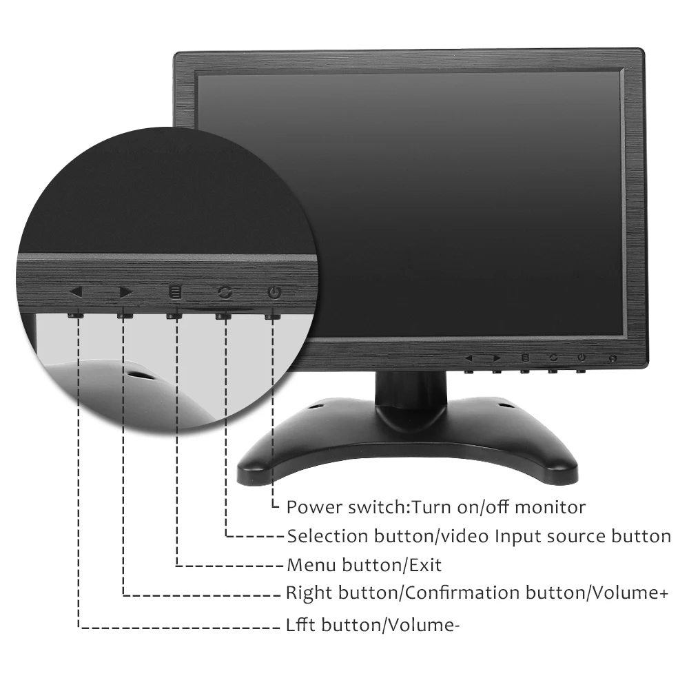 10.1 inch IPS Touch Screen  Monitor  Portable Led  Monitor Computer Industrial Touchscreen