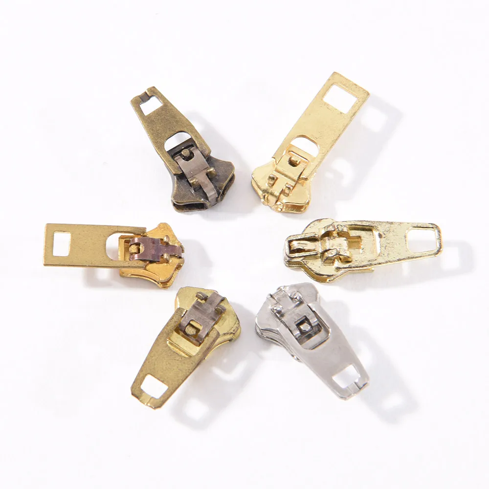 #4 #5YG Spring Lock Gold Silver Brass Zipper Slider for Garments
