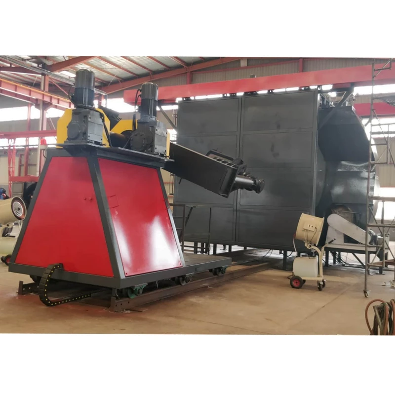 double station automatic control rotomolding machine for PE barrel plastic box septic tank