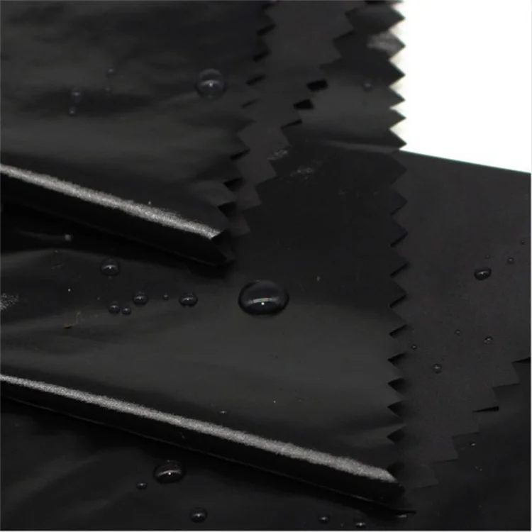 100%Nylon taffeta fabric Shiny pu coating coated waterproof  down-proof  down jackets fabric  20D full dull nylon taffeta