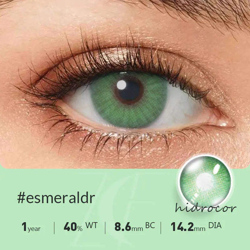 Hidrocor Hi10 14.2Mm Esmeraldr Color Len Contacts Natural Len De Contacto Yearly Lentes Wholesale Yearly Color Lens
