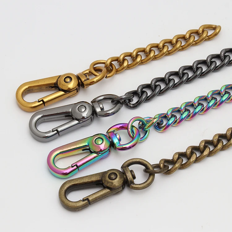 High Quality Fashionable Women Metal Bag Chains With Snap Hook  For Shoulder Strap Purse Chain
