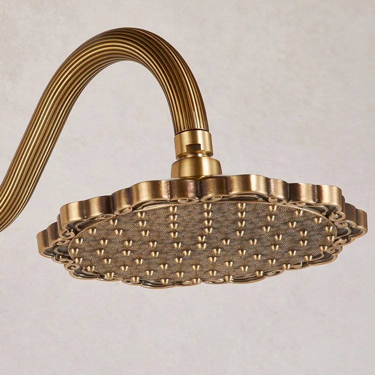 
Bathroom brass rain shower faucet set washroom shower bath gold set 