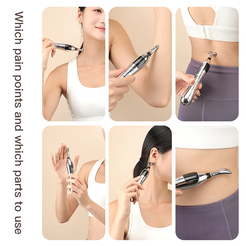 Acupuncture Pen,5-in-1electronic Acupuncture Pen Pain Relief Therapy Rechargeable Powerful Meridian Energy Massage Pen